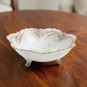 RS Prussia Three Footed Bowl / Candy Dish ***Rare Find***